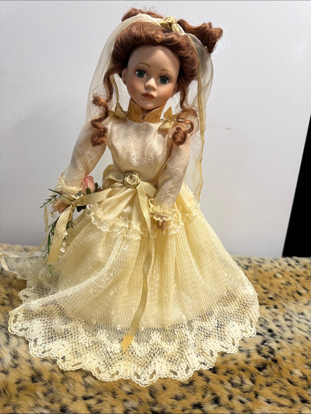 Special collectors edition Porcelain Bride Doll in Cream Wedding Gown